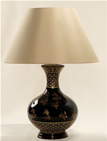 ALEXANDERS 34 CM  BUTTERFLY/BLACK THICK BASKET LAMP